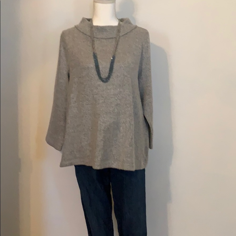 Grey mock turtleneck sweater